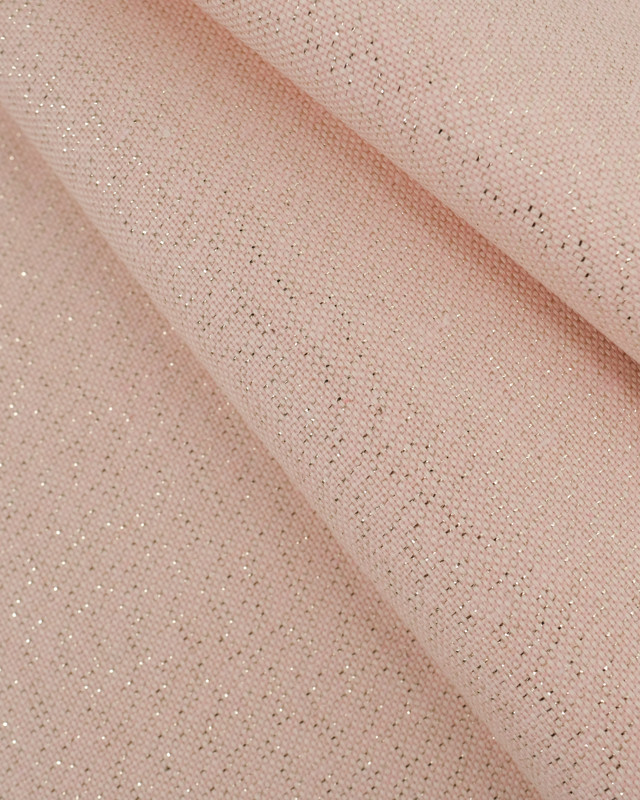 Effet Lin Lurex Enduit 160 Rose Or - Maison Klem